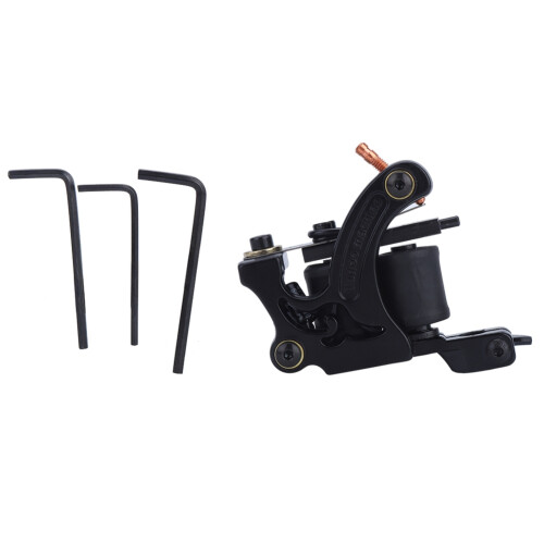 10 Warps Coils Wire Tattoo Machine Carbon Steel Red Shader