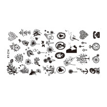Stainless Steel Rectangle Nail Art Stamping Plate z14#