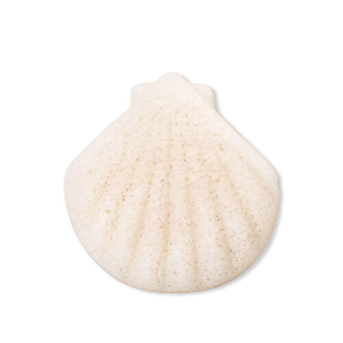 Cowry Konjac Face Sponge Puff Cleansing Tool Wet/Dry White 2