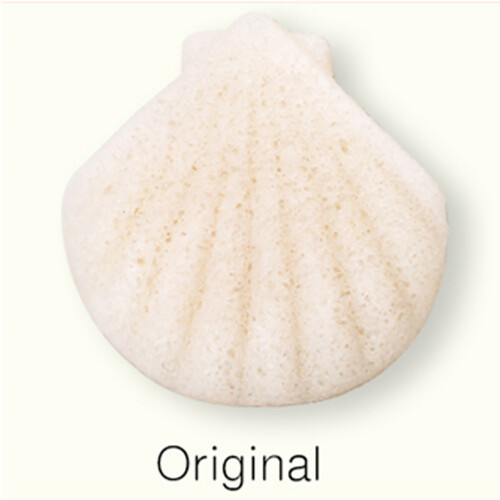 Cowry Konjac Face Sponge Puff Cleansing Tool Wet/Dry White 1