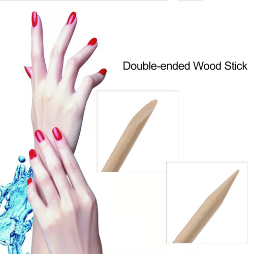 100 Stk. Nagelkunst-Holzstäbchen Einweg-Pflege-Werkzeug 2