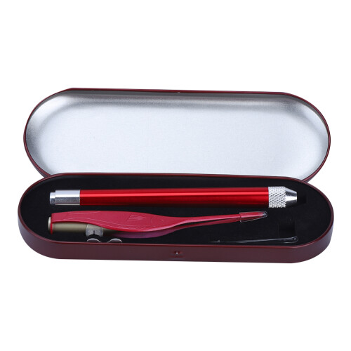 Set Pulitore Orecchie Acciaio Inox con Luce LED e Forchetta 2