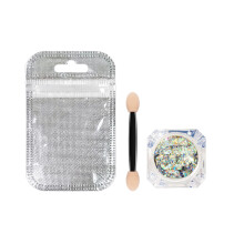 Glitzernde Lidschatten-Puder & Creme, Kristall-Effekt (#4)