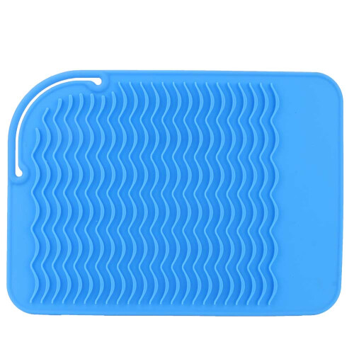 Heat Resistant Foldable Insulation Pad for Electric Hair Roller Blue 1