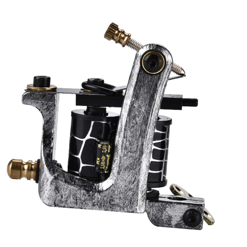 10 wraps Alloy Tattoo Machine Copper Coils Shader Gun