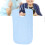 Wasserdichtes Lätzchen für Erwachsene, hellblau, L 4