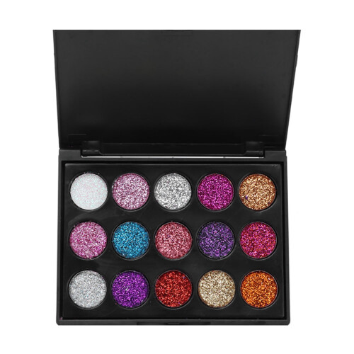 15 Colors Waterproof Glitter Eyeshadow Palette Shining 1
