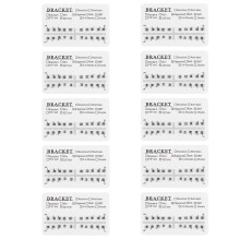 10x Metall-Zahnspangen-Bögen 022" 3-4-5 Haken