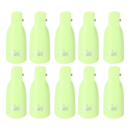 10x UV-Nagellack-Entferner Clips zum Einweichen grün 2