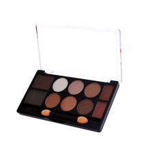10-farbiges Glitzer-Matte-Palette-Augenmakeup-Puder-Box