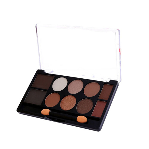 10-farbiges Glitzer-Matte-Palette-Augenmakeup-Puder-Box