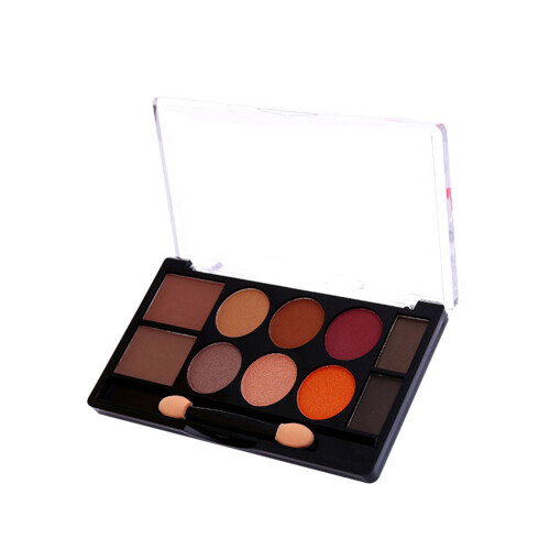 10-farbige Glitzer-Matte-Lidschatten-Palette (#01)