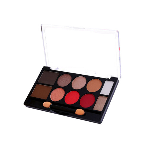 10-farbiges Glitzer-Matte-Palette-Augenmakeup-Puder-Box