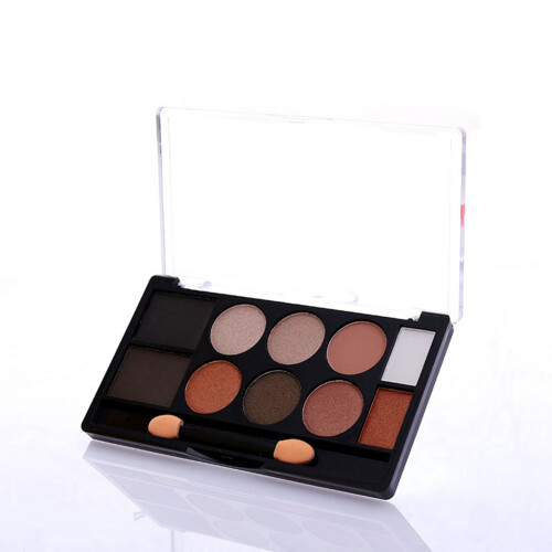 10-farbiges Glitzer-Matte-Palette-Augenmakeup-Puder-Box 2