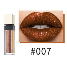 12 Farben Metallic-Glitter nicht klebender Flüssig-Lippenstift