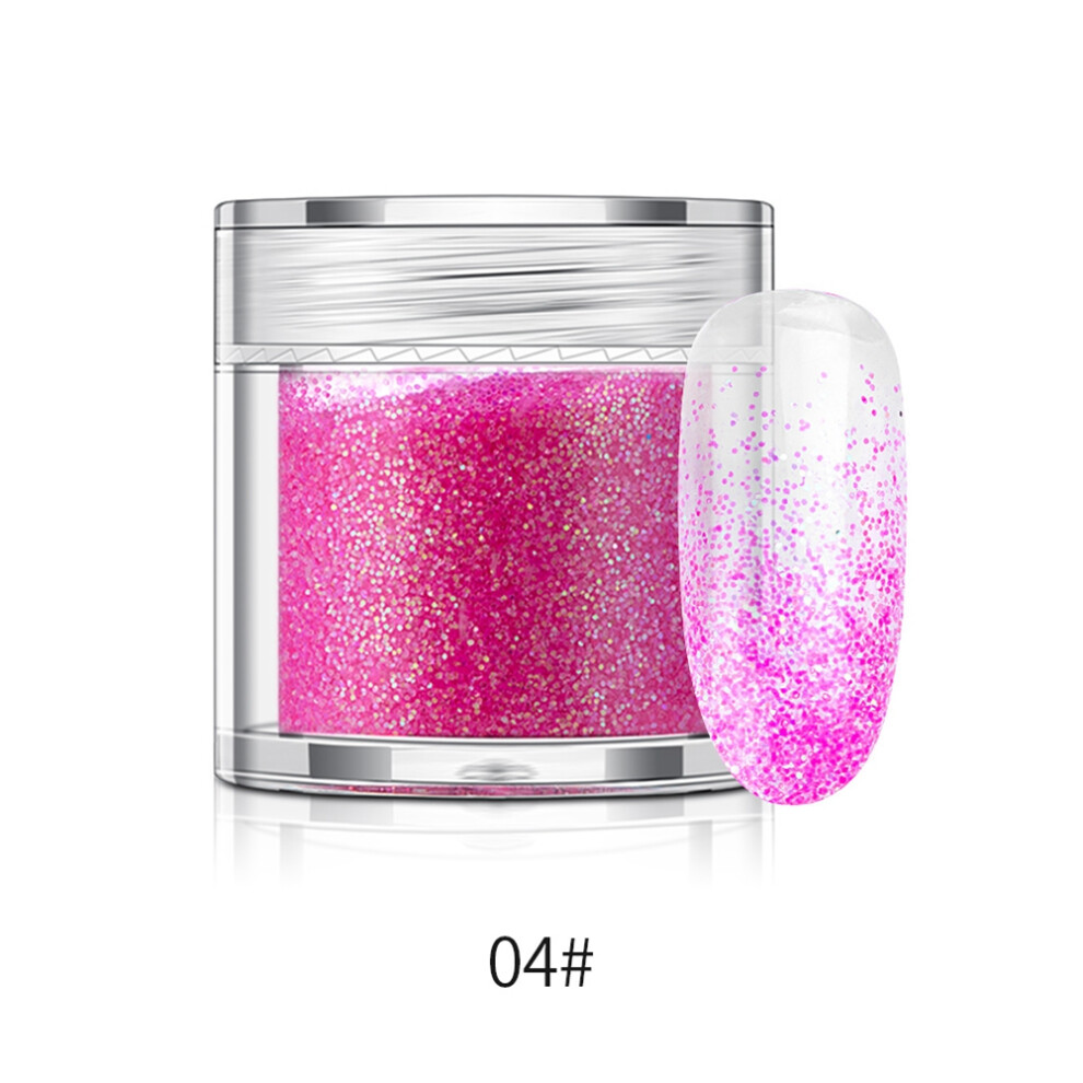 Pink Nail Art Glitter Powder Bottled Manicure Pigment 10G(Pink)