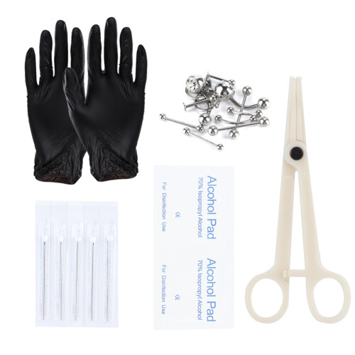 8-teiliges Professionelles Piercing-Set für Nase, Bauchnabel