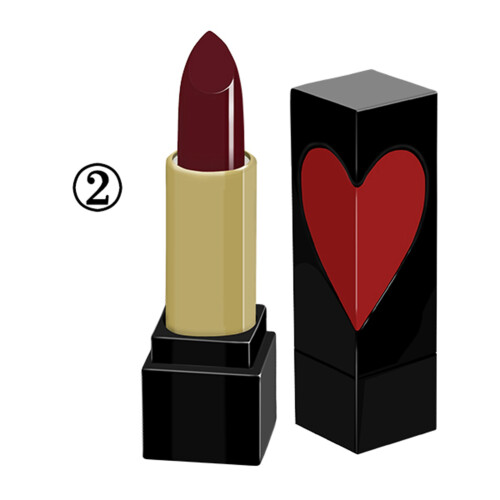 5-farbiger Herz-Lippenstift, Lipgloss, Kosmetik 02