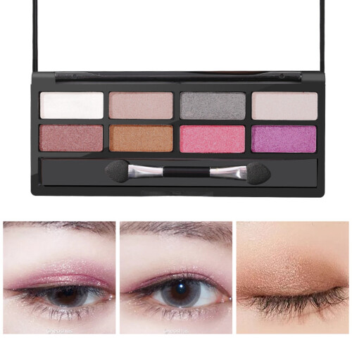 8Color Matte Glitter Eyeshadow Palette with Mirror 02 2