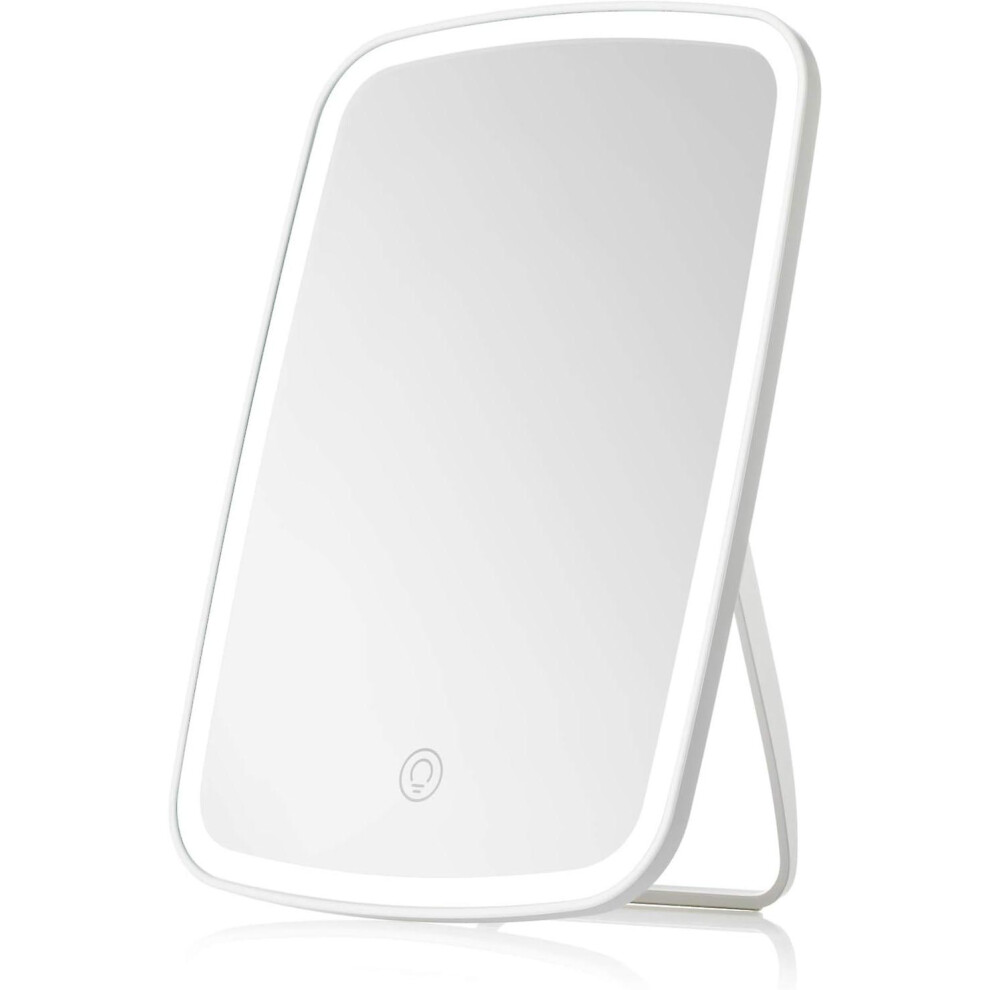 Kikidex (As Show, One Size) Makeup Mirror Touch Screen Vanity Mirror With Led Brightness Adjustable Portable Usb Rechargeable