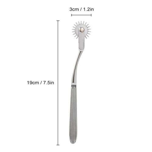 Medizinischer Reflexhammer aus Edelstahl mit Rad 1