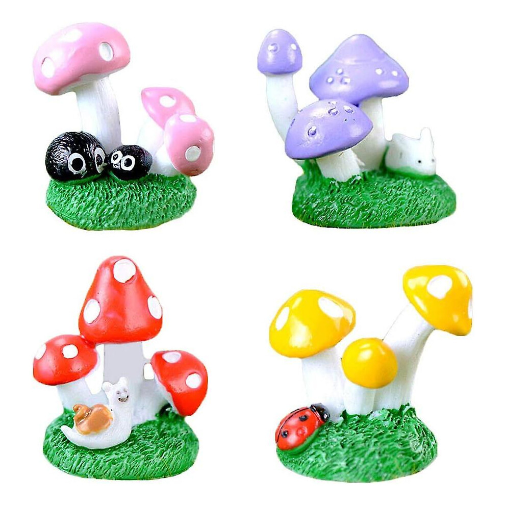 Kikidex (As Show, One Size) 20Pcs Fairy Garden Mushrooms - Mini Mushroom Miniature Figurines For Micro Landscape/Dollhouse Miniatures/Bonsai Craft
