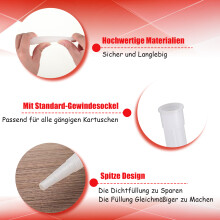 20pieces Wide Application Gun Nozzles Made Of Silicon For Durability