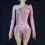Breathable Belly Dance Outfit One Arm Design-Yellow L 7
