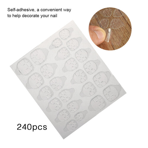 240pcs Clear Nail Adhesive Glue Tapes DIY 2