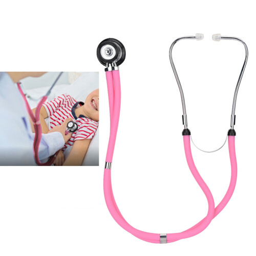 Lightweight Aluminum Dual Head Stethoscope Pink 2