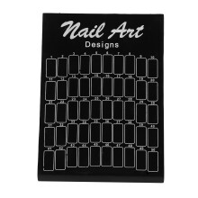 50Stück Nagelkunst-Falschspitzen-Display, Schwarz