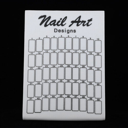 50Pcs White Nail Art False Tips Display Board Gel Color Card 2