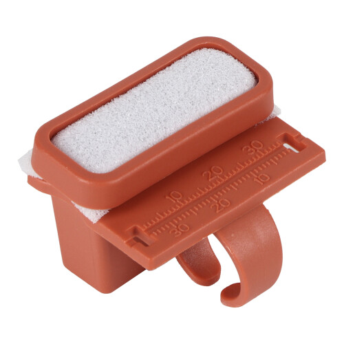 Zahnmedizinischer Endodontie-Messstab mit Fingerhalterung (Orange) 2