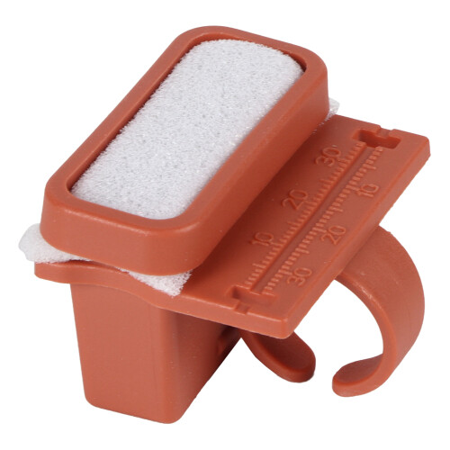Zahnmedizinischer Endodontie-Messstab mit Fingerhalterung (Orange) 1