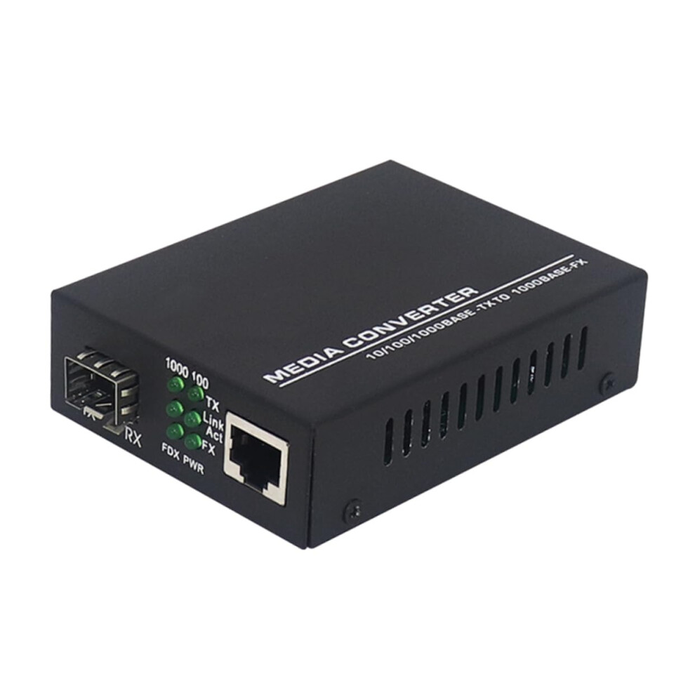 Fiber Optic Media Converter Gigabit Sfp To Ethernet Cable High Speed, 1000 Mbps, Rj45 Copper Port, Sfp Compatible 9105992844456