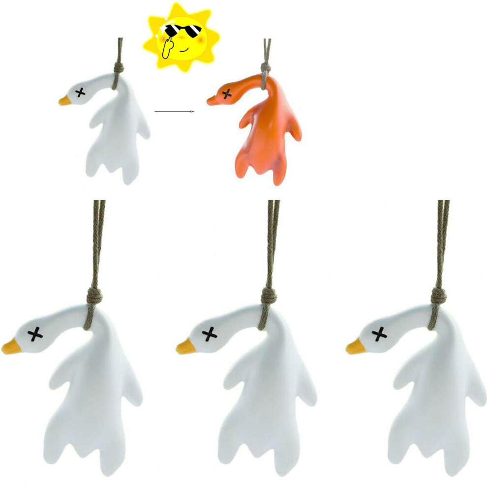 Car Color Changing Roast Duck Creative Pendant Rearview Mirror Set Of 3 For Cars Bicycles Uv Temperature Reminder 9105992844463