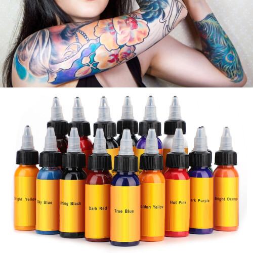 30ml 16-farbige Tattoo-Tinte, professionelle Körperkunst 2