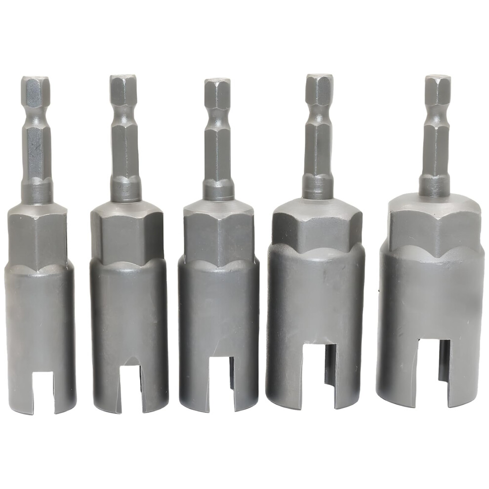 Power Wing Nut Driver Set Chrome Vanadium Alloy 5 Pcs 1/4 In Hex Shank Nut Drivers 11 13 15 17 19 Mm Hurricane Shutters 9105992844661