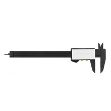 Professional Micrometer Gauge LCD Digital Vernier Caliper-Black