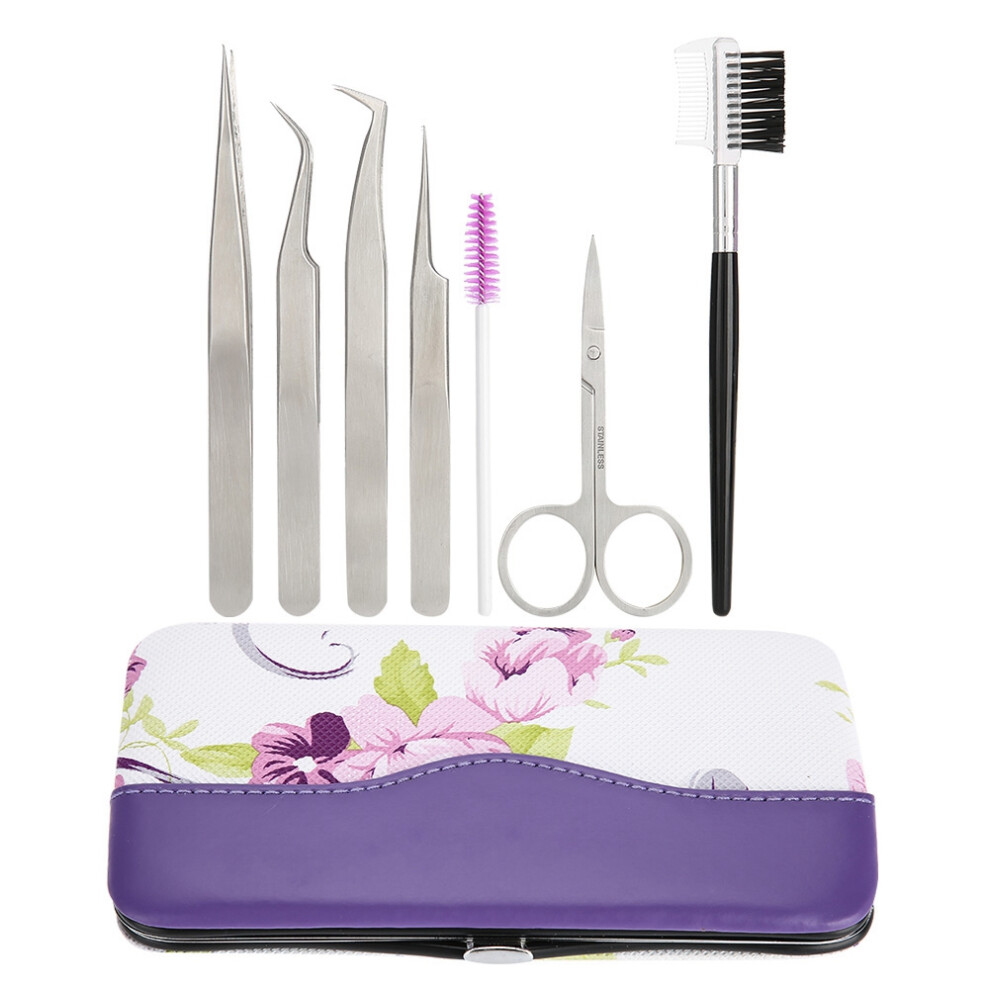 7PCS Grafting Eyelash Tool Set Scissors Tweezers