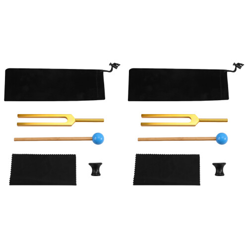 Gold Tone Tuning Fork Set with Hammer-Gold 432 Tuning Fork 1