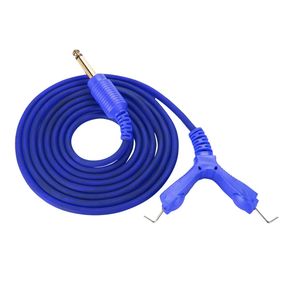 Blue 2M Silicone Clip Cord Tattoo Hook Line For Machine (Blue)
