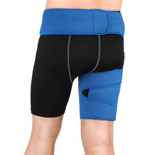 Doact blue perforated breathable belt waist support thigh 1