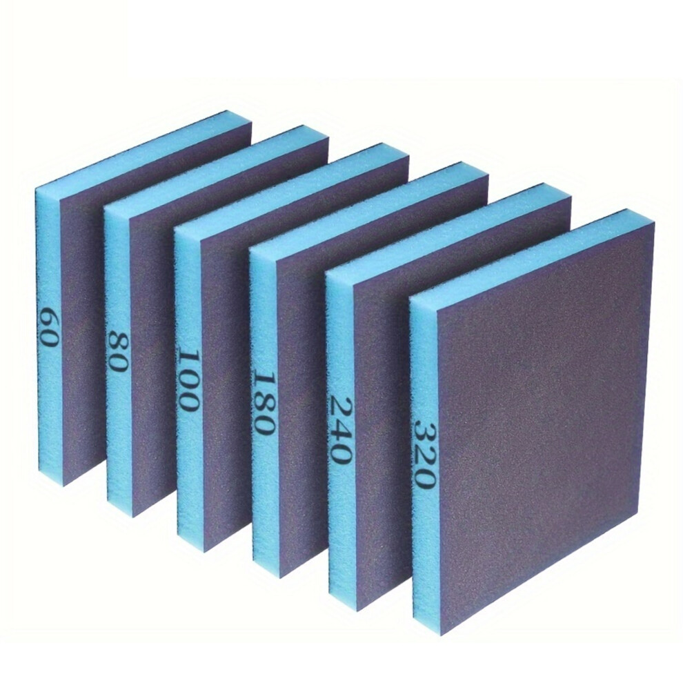 6Pcs Sanding Block Reusable Sanding Sponge For Wood Drywall 7754000240777