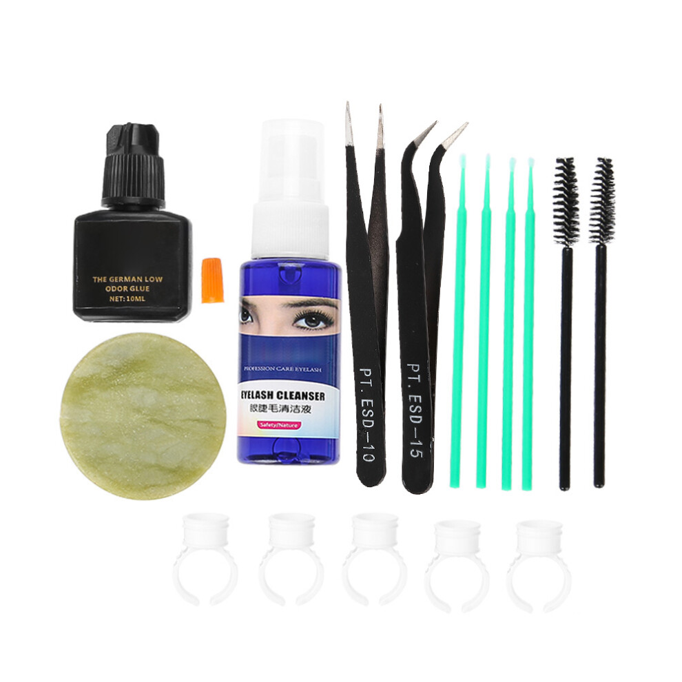 Professional Eyelash Extension Kit with Tweezer and Brush