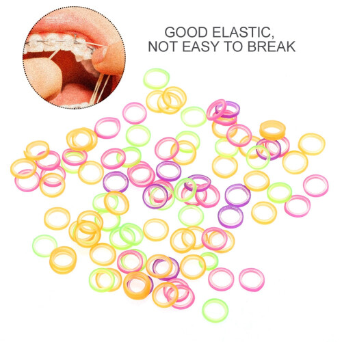 100 stks/dent elastische rubberen band orthodontie 3.16mm 2