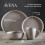 Tower BO867007GRY Avena 16 Piece Dinnerware Set, Fossil Grey 2