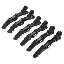 6Pcs Anti-slip Crocodile Hair Clips Black