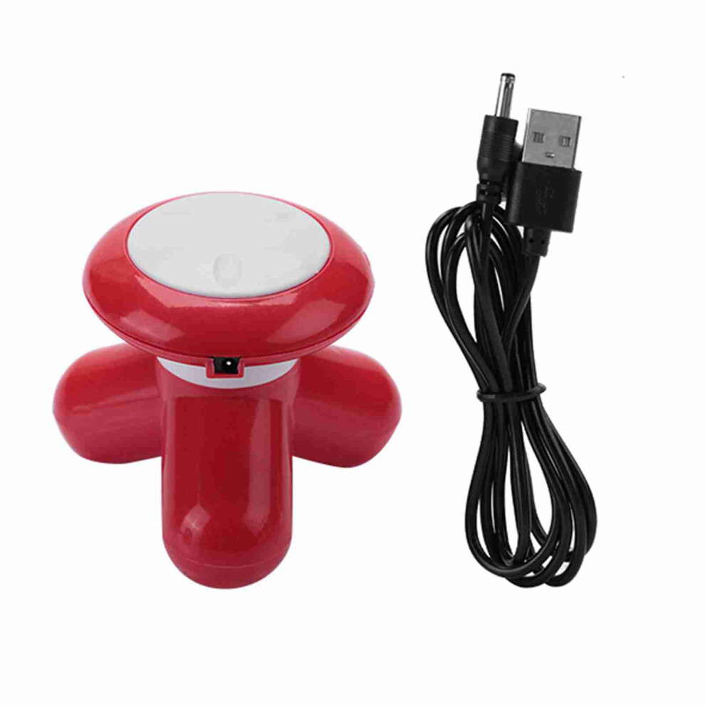 USB Electric Wave Vibrating Massager Neck Body (Red)