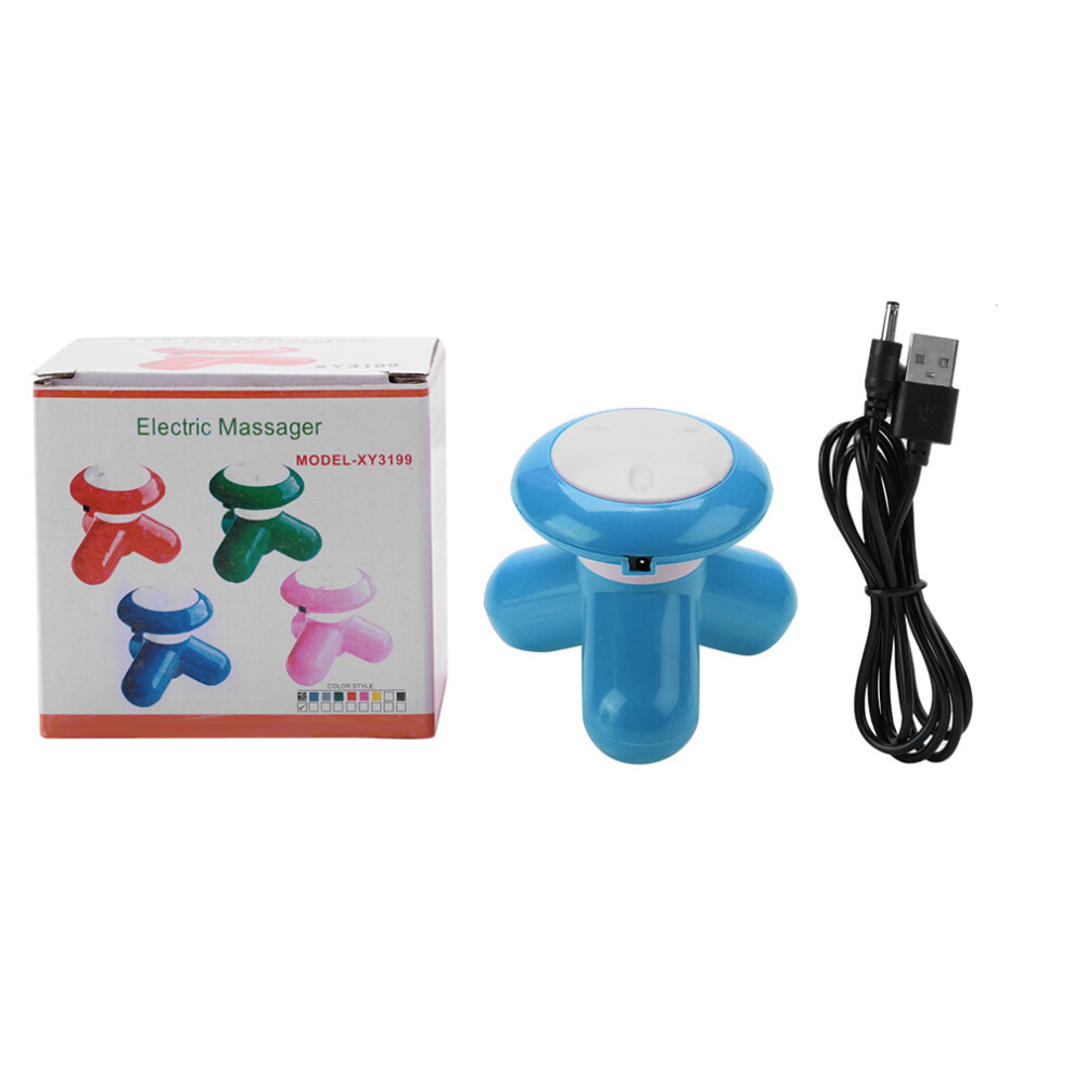 USB Electric Wave Vibrating Massager Neck Body (Blue)